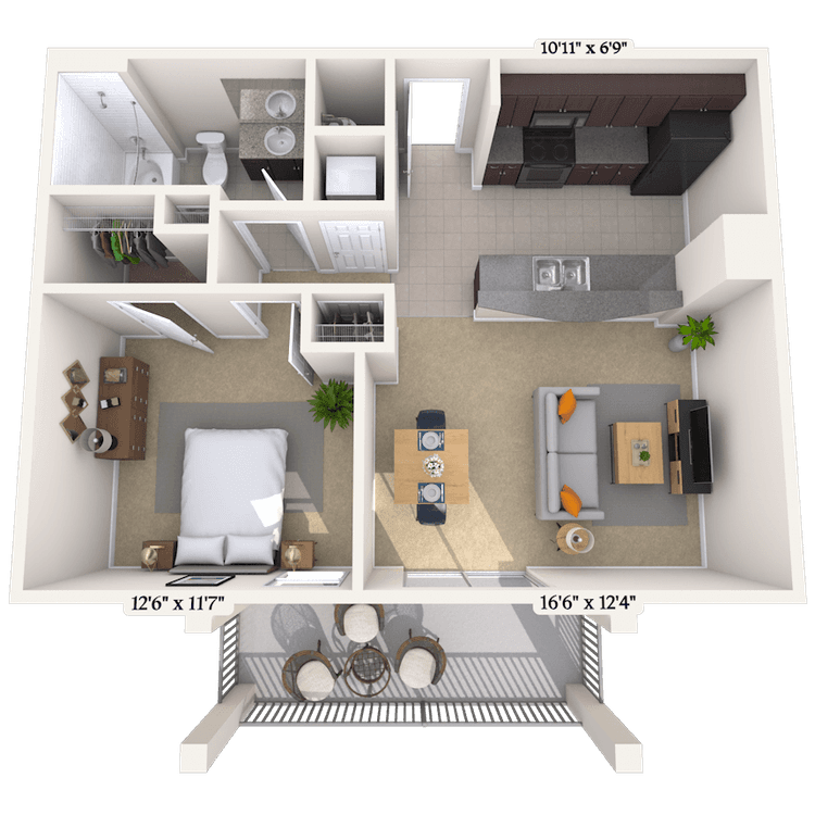 Floorplan image of unit 801-405