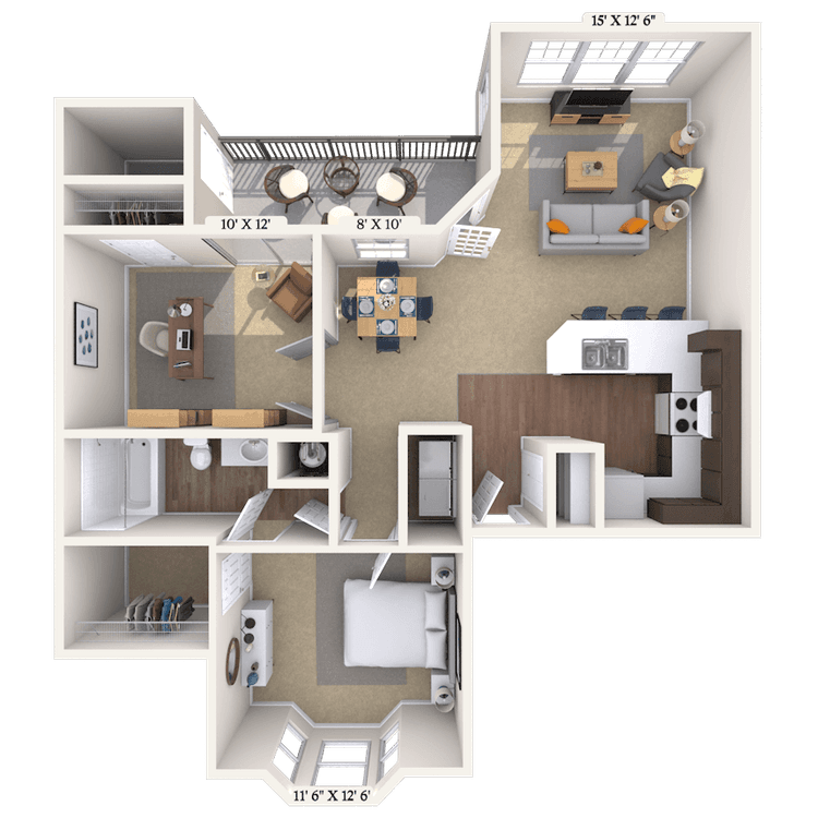 Floorplan image of unit 031308J