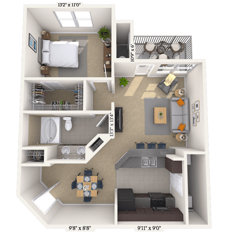 Floorplan image of unit 0138