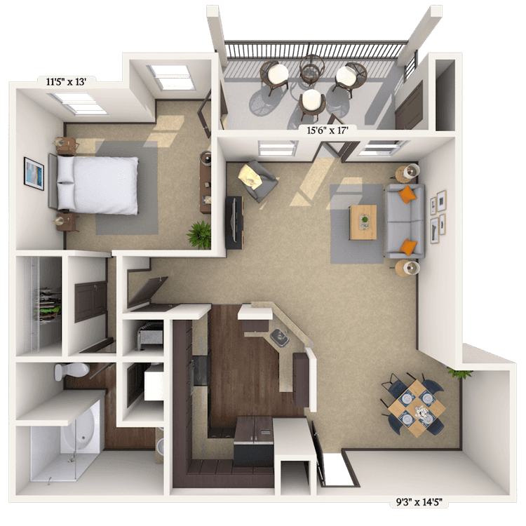 Floorplan image of unit 01104
