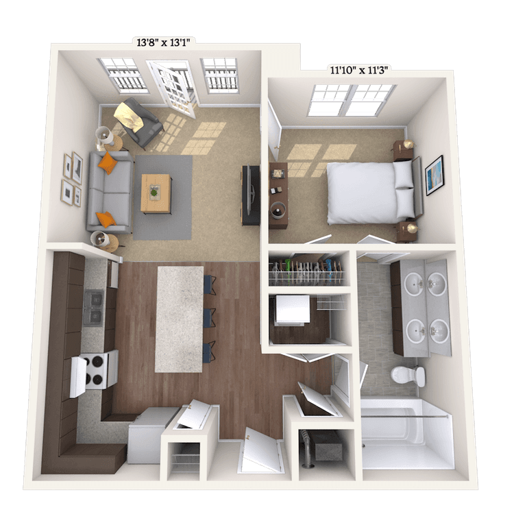 Floorplan image of unit 200C368