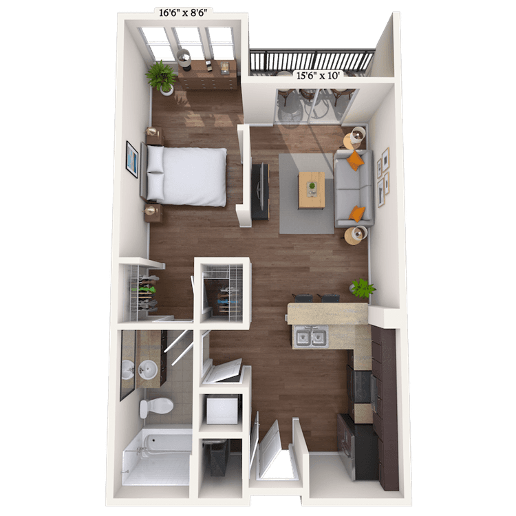 Floorplan image of unit 02539