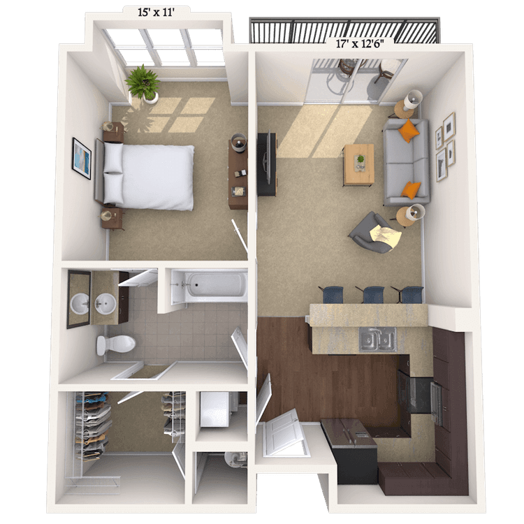 Floorplan image of unit 02503