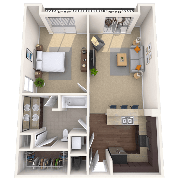 Floorplan image of unit 02615