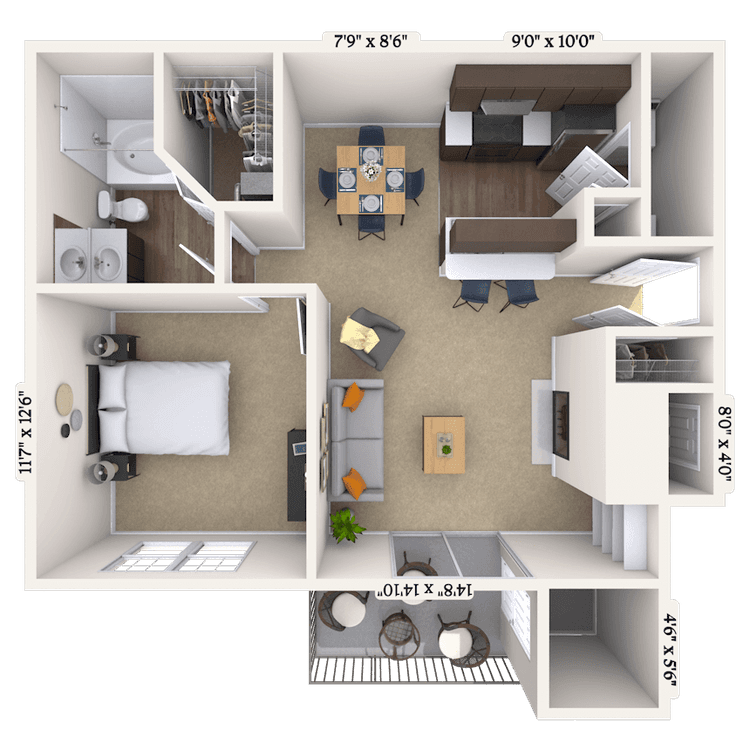 Floorplan image of unit 010927