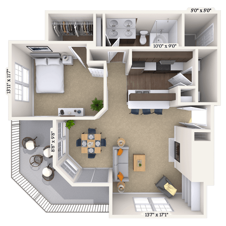 Floorplan image of unit 010114