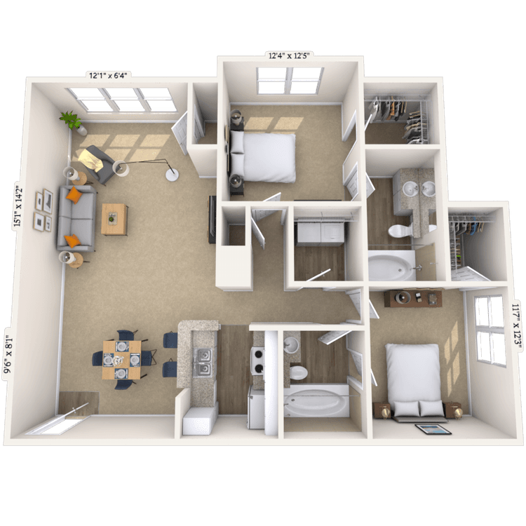 Floorplan image of unit 070723