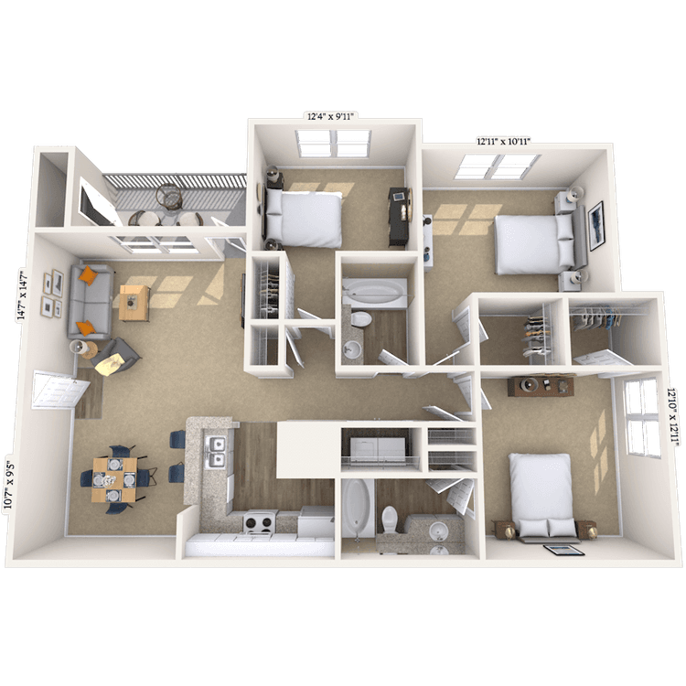 Floorplan image of unit 010123