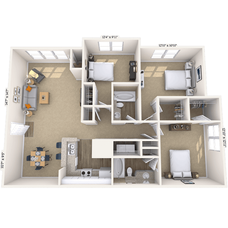 Floorplan image of unit 020221