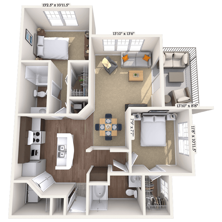 Floorplan image of unit 01010237