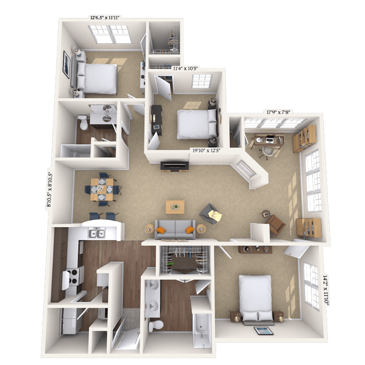 Floorplan image of unit 08080701