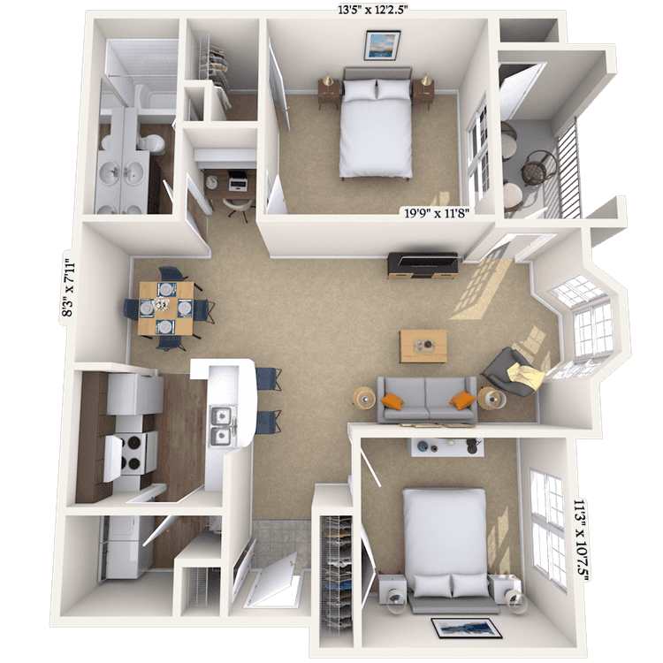 Floorplan image of unit 11111005