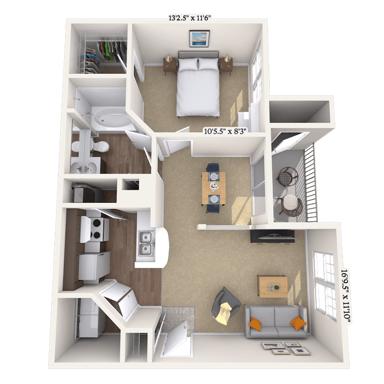Floorplan image of unit 12121135