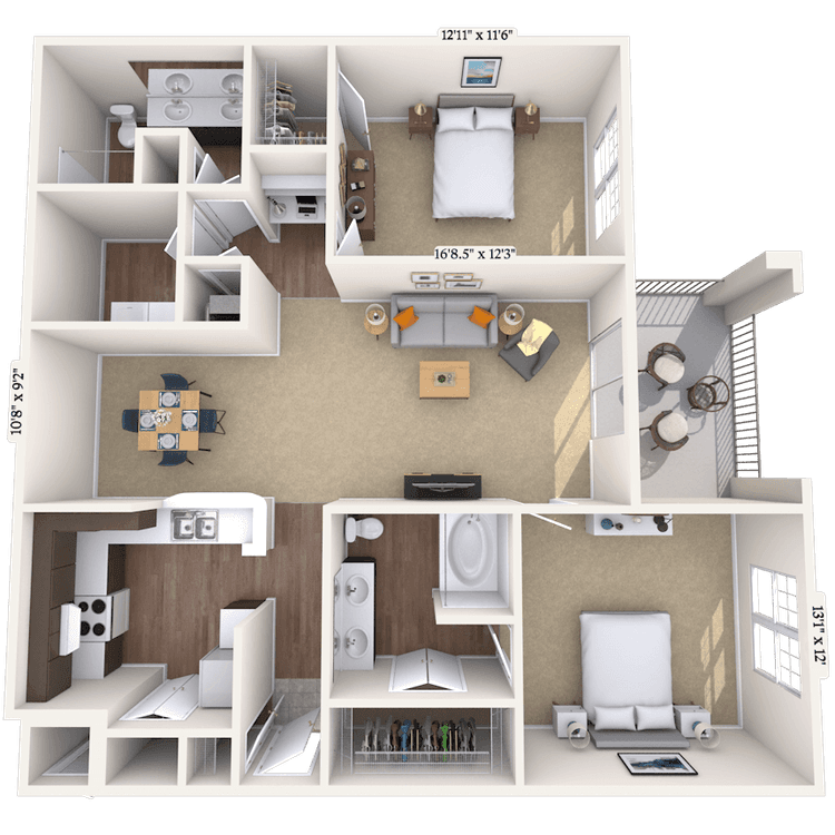 Floorplan image of unit 14141337