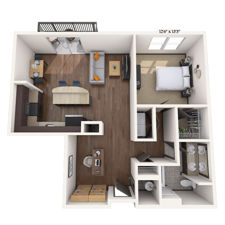 Floorplan image of unit 01303