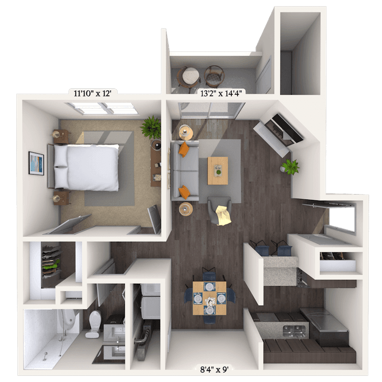Floorplan image of unit 01104