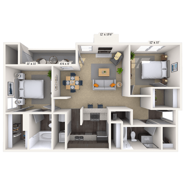 Floorplan image of unit 01112