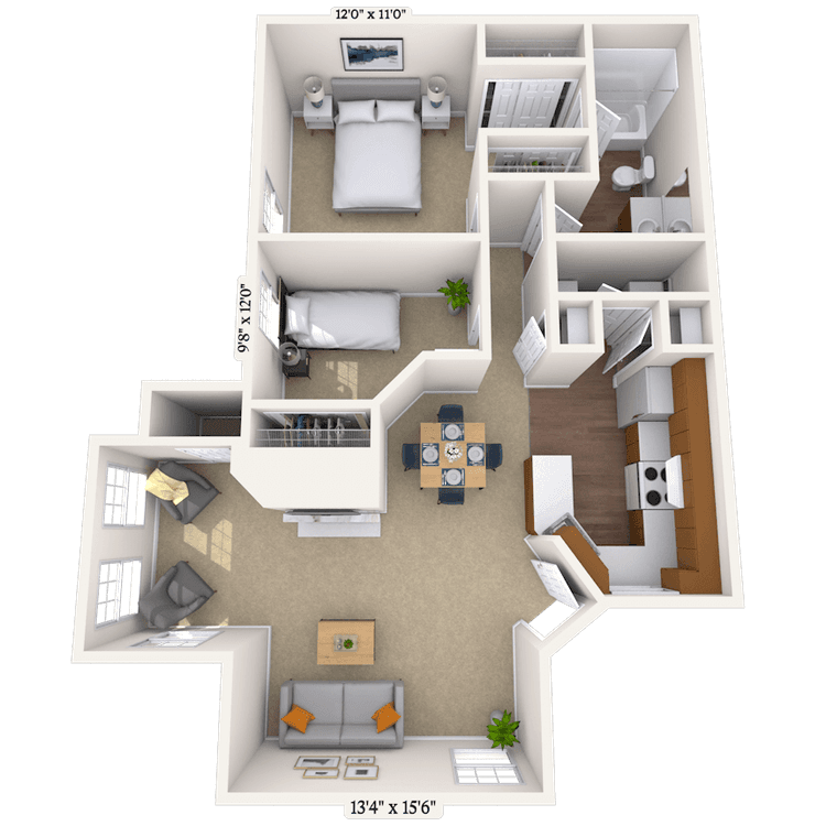 Floorplan image of unit 09909