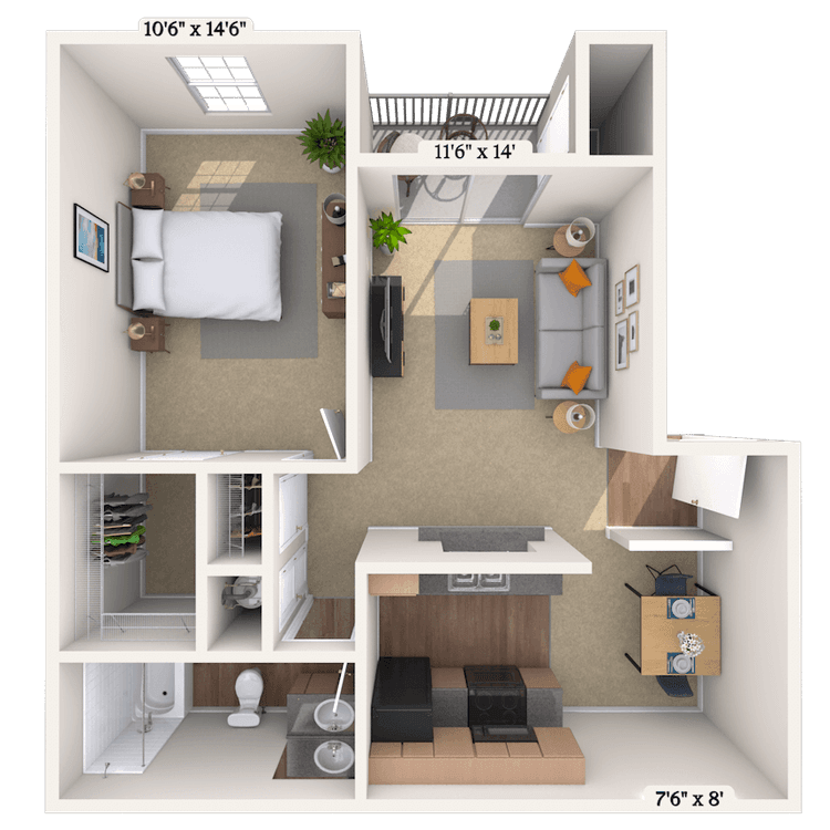 Floorplan image of unit 08806