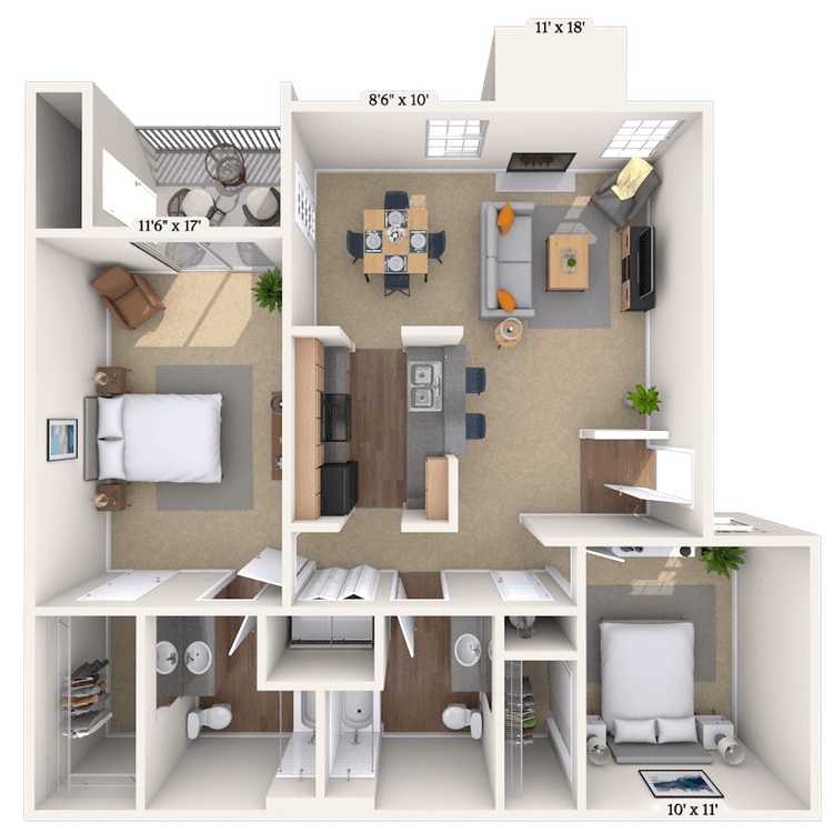 Floorplan image of unit 252507