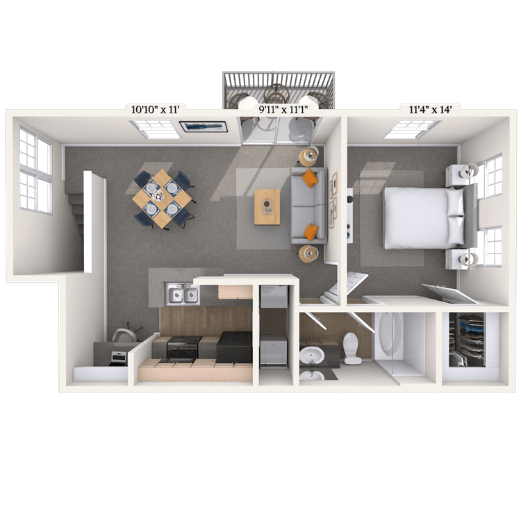 Floorplan image of unit 313108