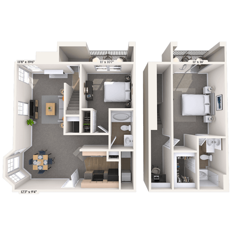 Floorplan image of unit 09907