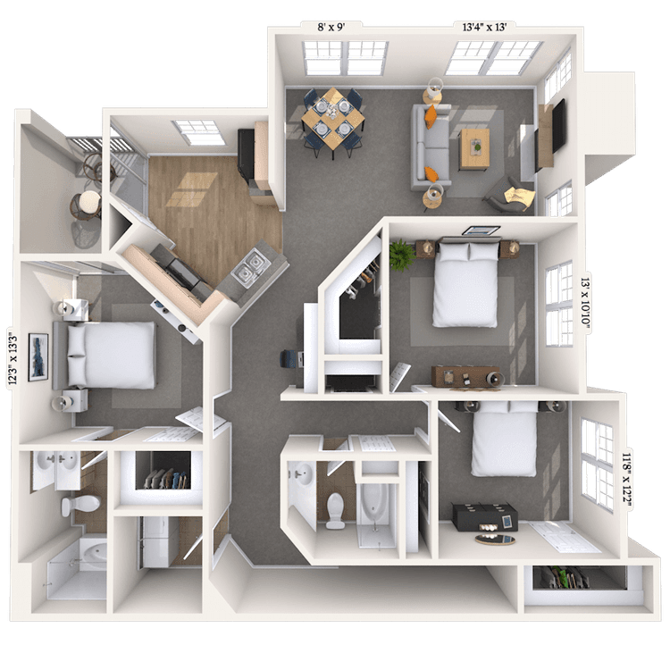 Floorplan image of unit 202009