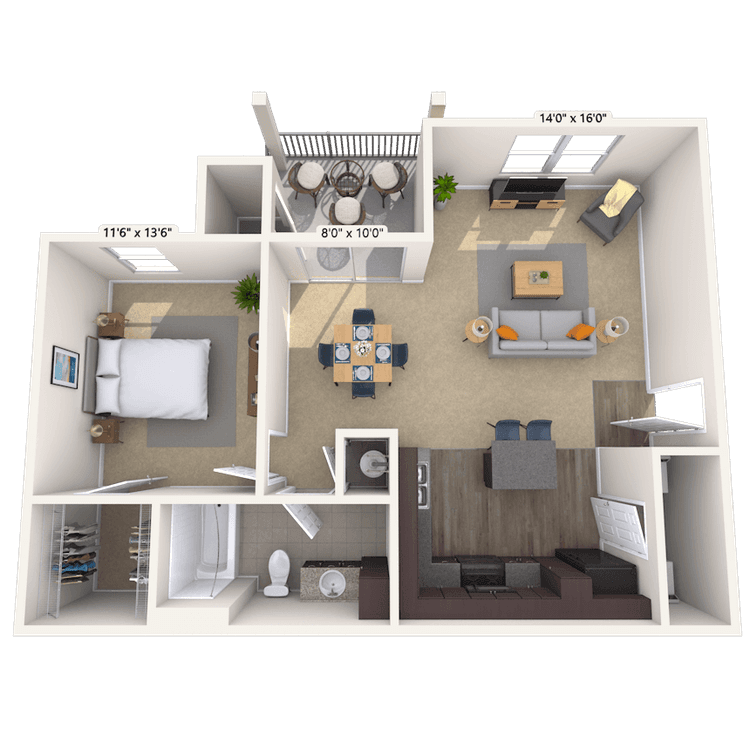 Floorplan image of unit UU105