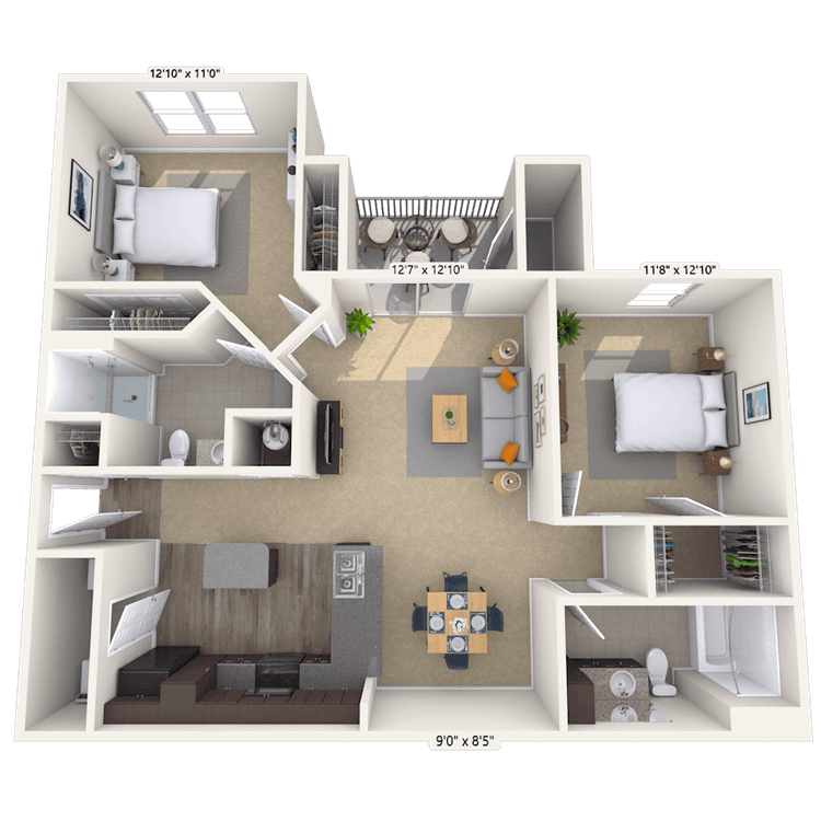Floorplan image of unit CC201