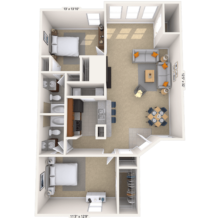 Floorplan image of unit 050504