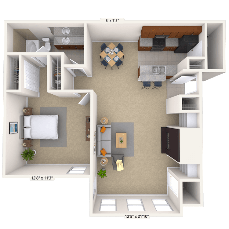 Floorplan image of unit 080807