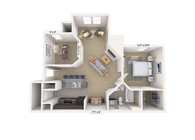 Floorplan image of unit 070707