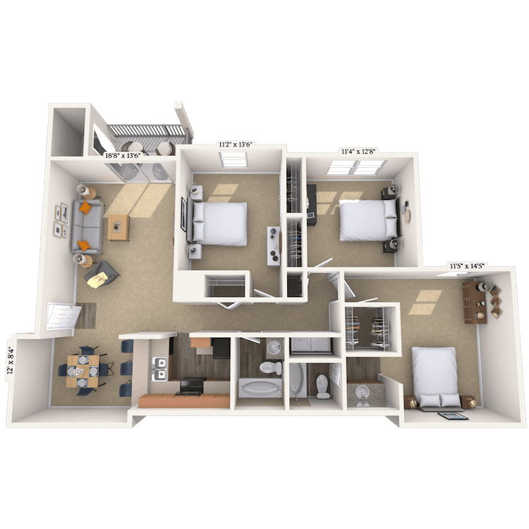 Floorplan image of unit 011311
