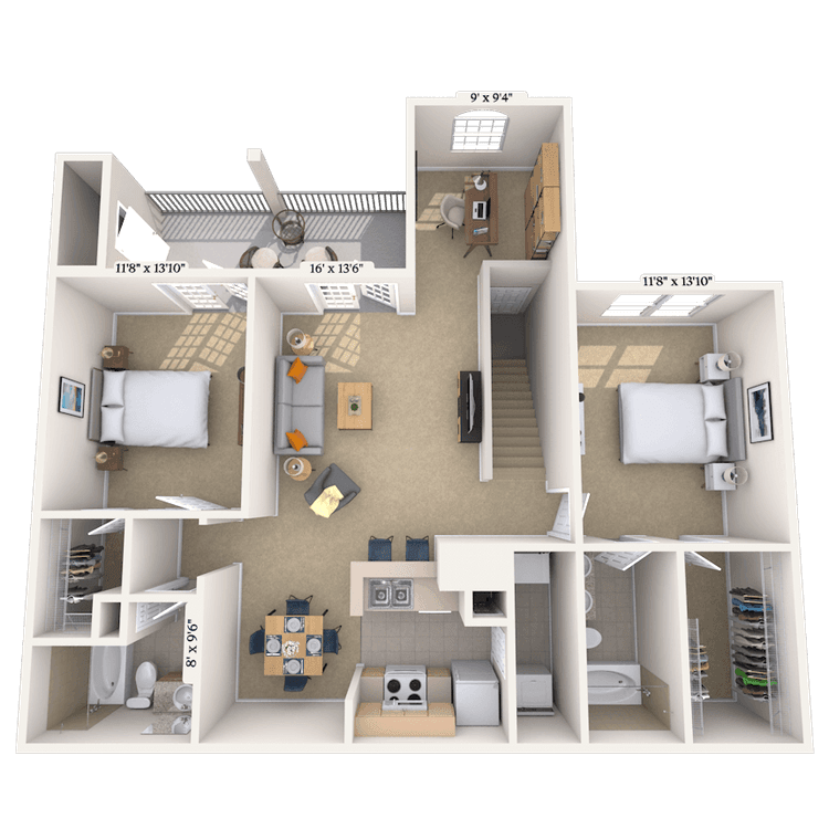 Floorplan image of unit 012725