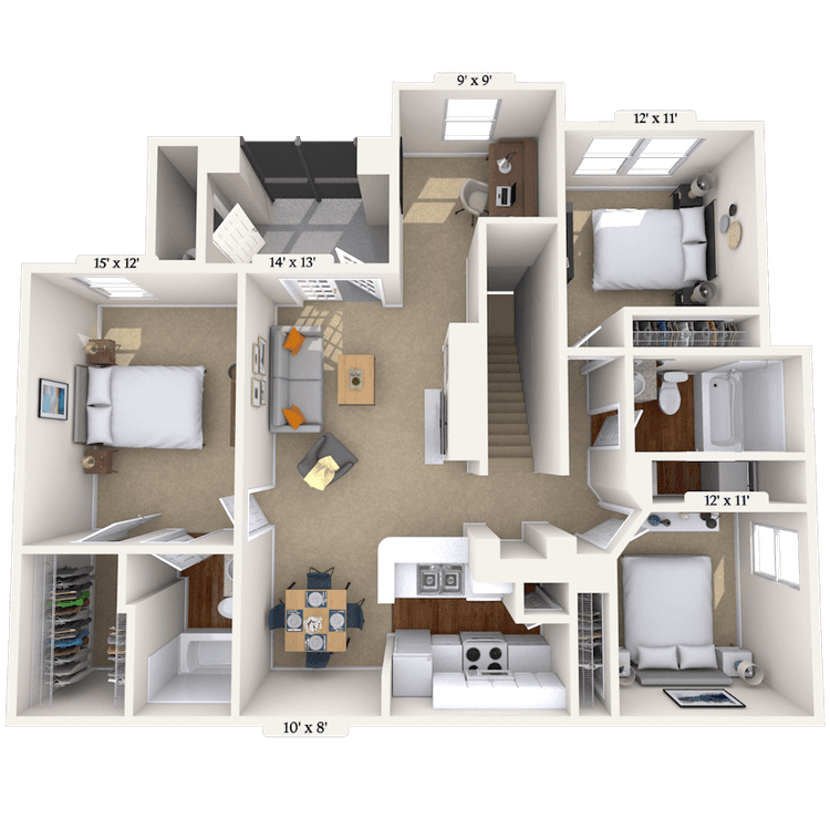 Floorplan image of unit 010721