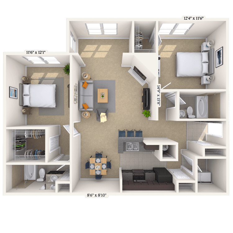 Floorplan image of unit 0404-210