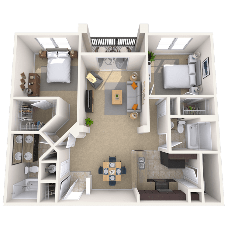 Floorplan image of unit 044203