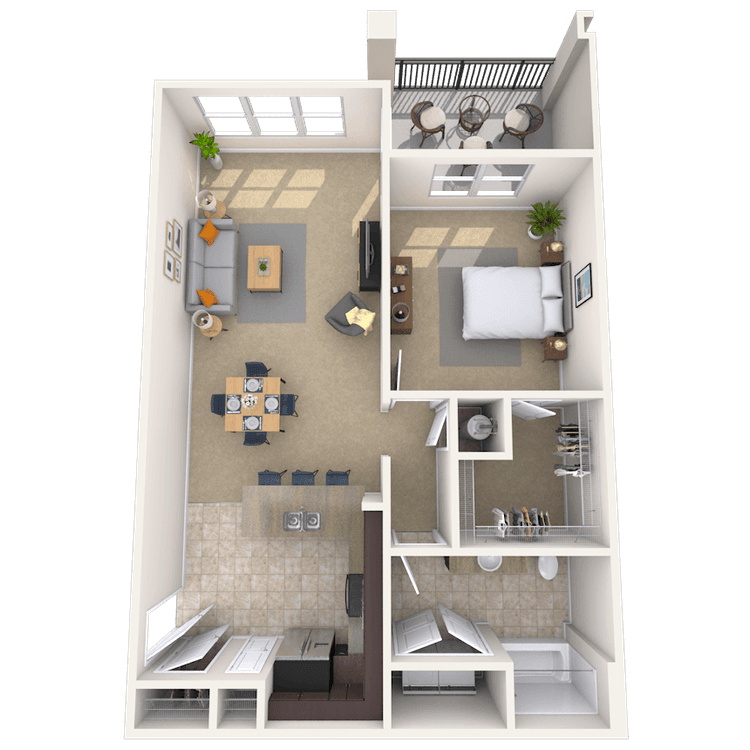 Floorplan image of unit 055107