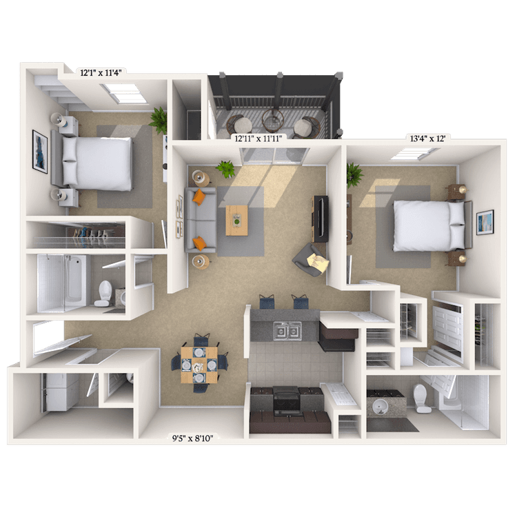 Floorplan image of unit NN204