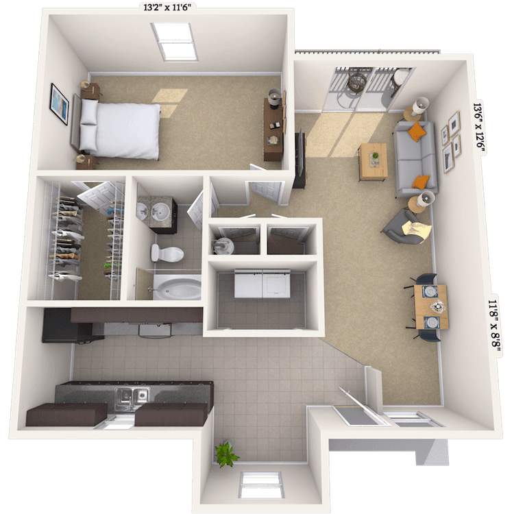 Floorplan image of unit 08806