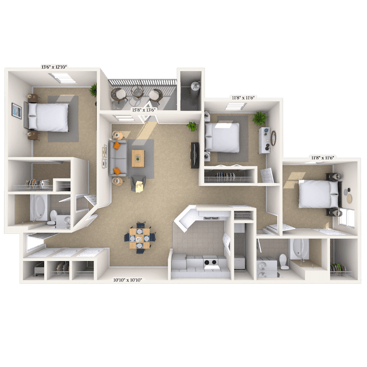 Floorplan image of unit 010711