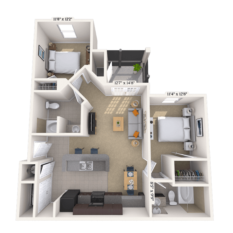Floorplan image of unit 011106