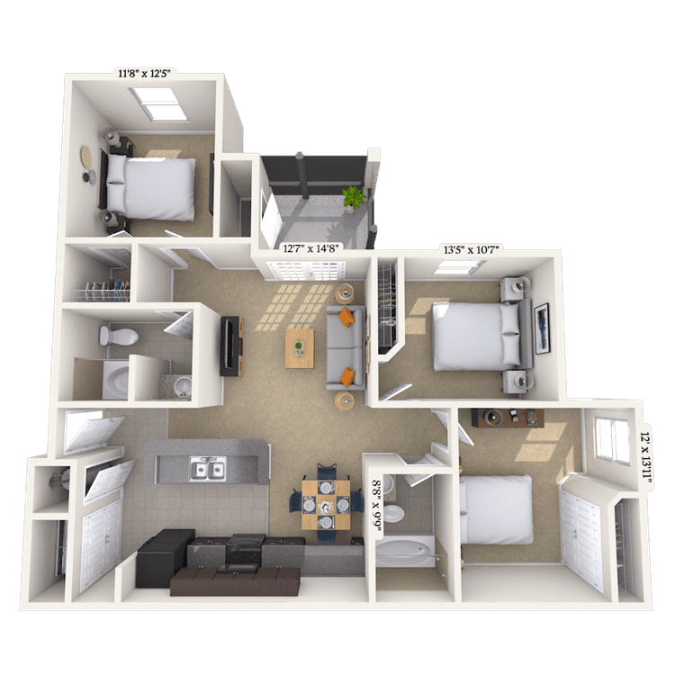 Floorplan image of unit 1010108