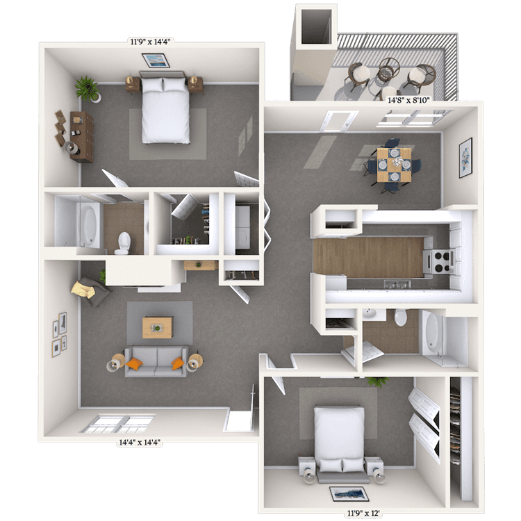 Floorplan image of unit WR982-3