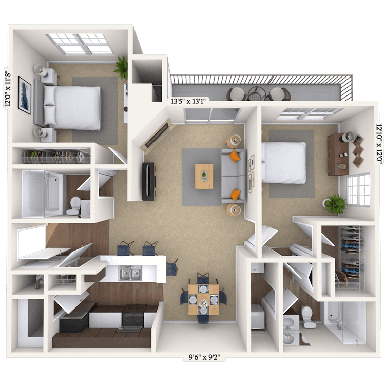 Floorplan image of unit 13140413