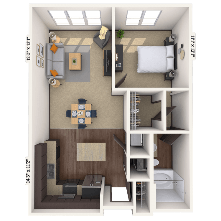 Floorplan image of unit 011-1214