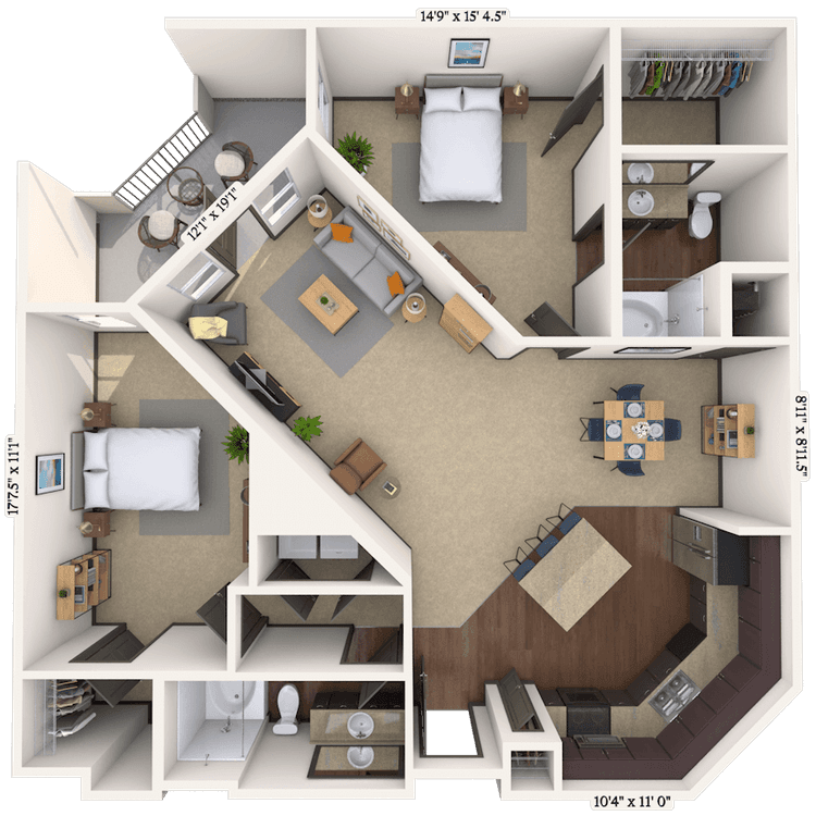 Floorplan image of unit 022-2110