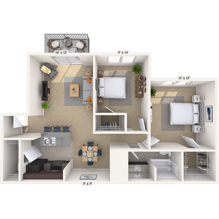 Floorplan image of unit WR66983