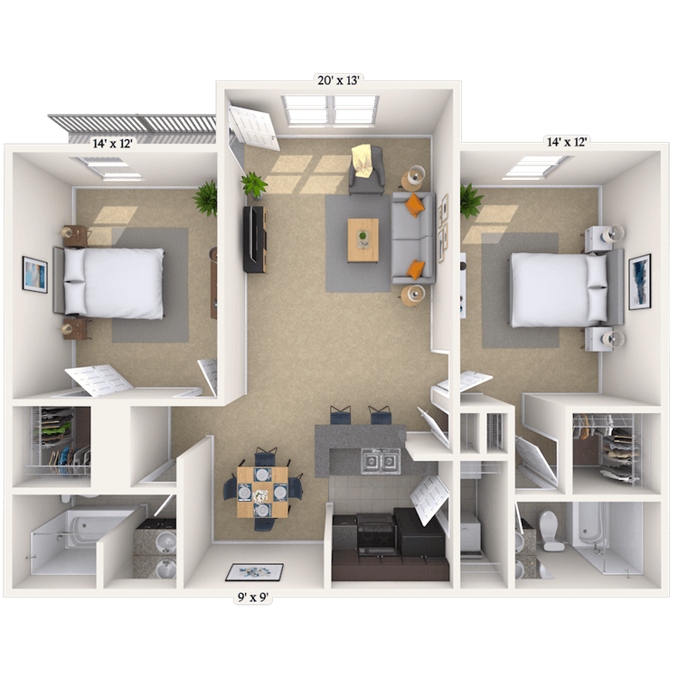 Floorplan image of unit WR67122