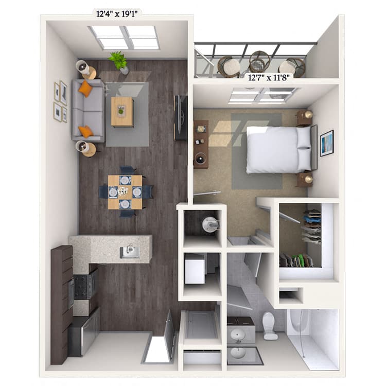 Floorplan image of unit 2400-217